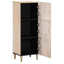 Berkfield Home Highboard 40x33x110 cm Solid Wood Mango in Brown - Size: 40 x 33 x 110 cm - thumbnail 1