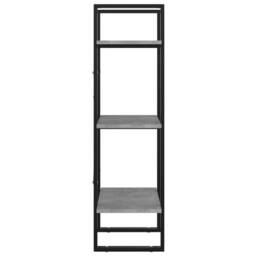 Berkfield Home 3-Tier Book Cabinet Concrete Grey 40x30x105 cm Engineered Wood - Size: 40 x 30 x 105 cm - thumbnail 6