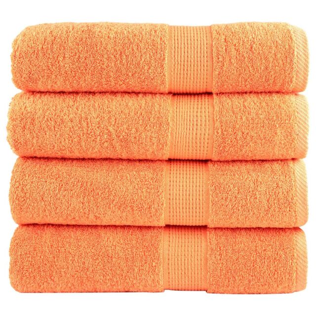 Berkfield Home Premium Shower Towels SOLUND 4 pcs Orange 70x140 cm 600 gsm - image 1
