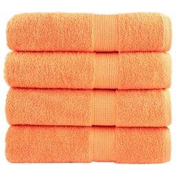 Berkfield Home Premium Shower Towels SOLUND 4 pcs Orange 70x140 cm 600 gsm - thumbnail 1