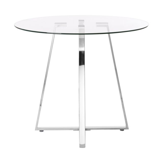 Orsina Contemporary Design Round Dining Table, Minimalist Appeal Dining Table For Dining Room, Durable Dining Table in Silver - image 1