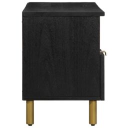 Berkfield Home TV Cabinet Black 100x33x46 cm Engineered Wood - Size: 100 x 33 x 46 cm - thumbnail 4