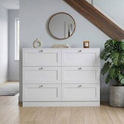 Home Discount Vida Designs Altino 6 Drawer Wide Chest of Drawers Bedroom Furniture in White - thumbnail 9