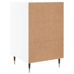 Berkfield Home Modern Bedside Cabinet White 40x40x66 cm Engineered Wood - Size: 40 x 40 x 66 cm - thumbnail 8