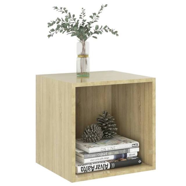 Berkfield Home Wall Cabinets 2 pcs Sonoma Oak 37x37x37 cm Engineered Wood in Light Oak - Size: 37 x 37 x 37 cm - image 1