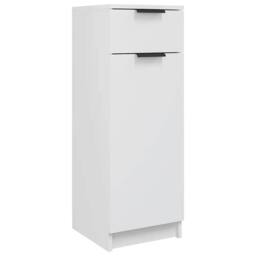 Berkfield Home Classic Bathroom Cabinet White 32x34x90 cm Engineered Wood - Size: 32 x 34 x 90 cm - thumbnail 3