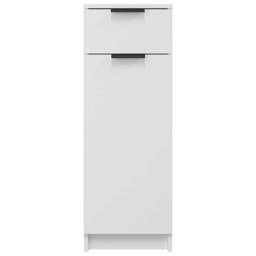 Berkfield Home Classic Bathroom Cabinet White 32x34x90 cm Engineered Wood - Size: 32 x 34 x 90 cm - thumbnail 6