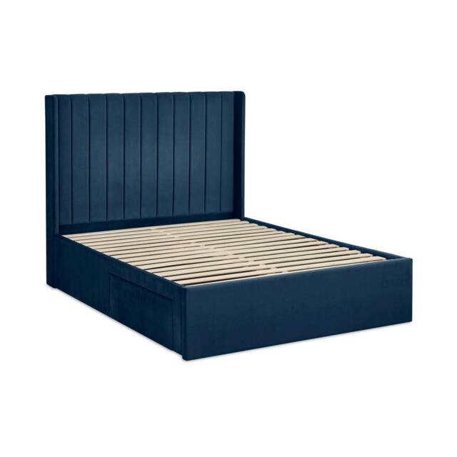 Cheshire Coral Royal Blue Dual Storage Door King Bed - King (150cm) in Navy - image 1