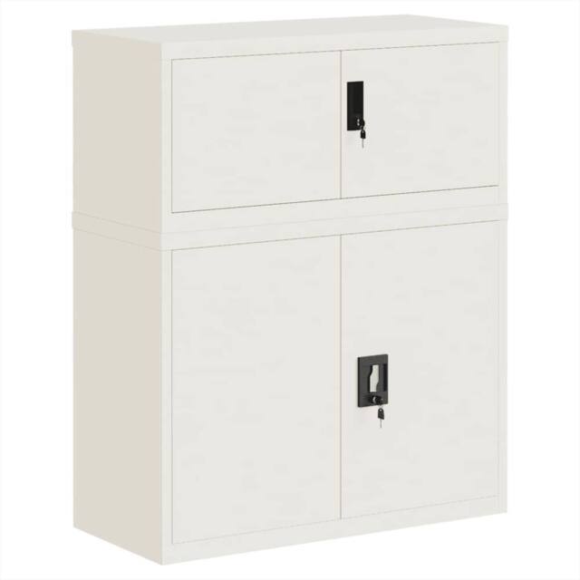 Berkfield Home File Cabinet White 90x40x110 cm Steel - Size: 90 x 40 x 110 cm - image 1