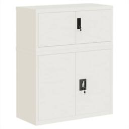 Berkfield Home File Cabinet White 90x40x110 cm Steel - Size: 90 x 40 x 110 cm