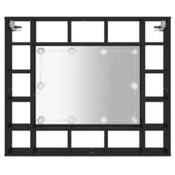 Berkfield Home LED Mirror Cabinet Black 91x15x76.5 cm - thumbnail 7