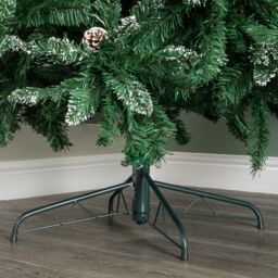 Samuel Alexander 7ft (2.1m) Tall Rocky Mountain Pine Christmas Tree with 1208 Snow Tipped Branches & Pinecones in Green - thumbnail 6