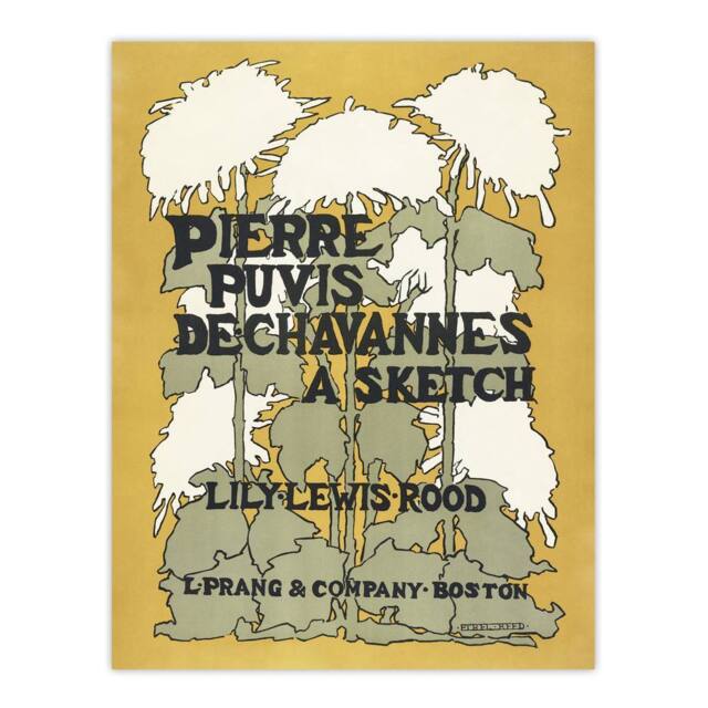 "Artery8 Pierre Puvis De Chavannes A Sketch Vintage Wall Art Print Reed in Yellow - Size: W24"" x H32""" - image 1