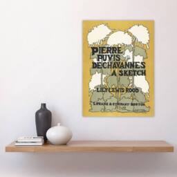 "Artery8 Pierre Puvis De Chavannes A Sketch Vintage Wall Art Print Reed in Yellow - Size: W24"" x H32""" - thumbnail 4