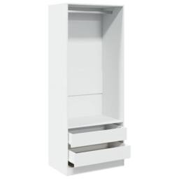 Berkfield Home Wardrobe White 80x50x200 cm Engineered Wood - Size: 80 x 50 x 200 cm - thumbnail 5