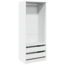 Berkfield Home Wardrobe White 80x50x200 cm Engineered Wood - Size: 80 x 50 x 200 cm - thumbnail 3