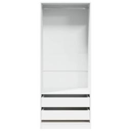 Berkfield Home Wardrobe White 80x50x200 cm Engineered Wood - Size: 80 x 50 x 200 cm - thumbnail 4