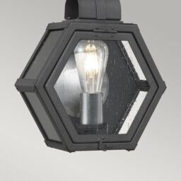 Netlighting Quoizel Heath Outdoor Wall Lantern Mottled Black IP44 - thumbnail 2
