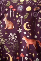 Catherine Lansfield 'Enchanted Twilight Animals' Reversible Duvet Cover Set in Plum - Size: Double - thumbnail 5