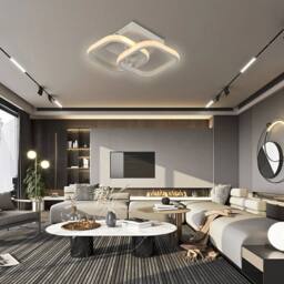 FLAVORA 3 Color Dimmable LED Ceiling Light Flush Mount Lamp in White - thumbnail 5