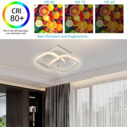 FLAVORA 3 Color Dimmable LED Ceiling Light Flush Mount Lamp in White - thumbnail 6