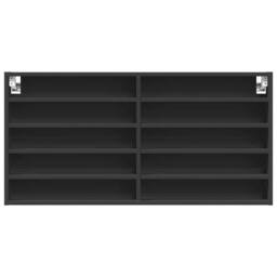 Berkfield Home Vitrine Cabinet Black 100x8.5x50 cm Engineered Wood - thumbnail 4