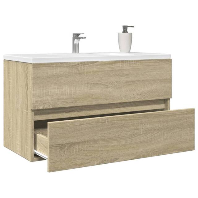 Berkfield Home Sink Cabinet Sonoma Oak 80x38.5x45 cm Engineered Wood - image 1