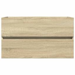 Berkfield Home Sink Cabinet Sonoma Oak 80x38.5x45 cm Engineered Wood - thumbnail 4
