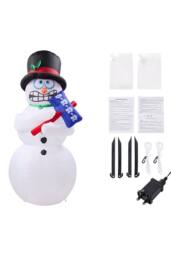 Living and Home 6FT Outdoor Christmas Inflatable Shivering Snowman Decoration - thumbnail 5