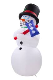 Living and Home 6FT Outdoor Christmas Inflatable Shivering Snowman Decoration - thumbnail 2