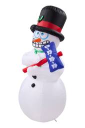 Living and Home 6FT Outdoor Christmas Inflatable Shivering Snowman Decoration - thumbnail 4