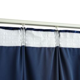 Berkfield Home Blackout Curtains 2 pcs with Hooks Velvet Dark Blue 140x245 cm - thumbnail 4