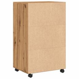 Berkfield Home Rolling¬†Cabinet Artisian Oak 55x40x91 cm Engineered Wood in Brown - Size: 55 x 40 x 91 cm - thumbnail 6