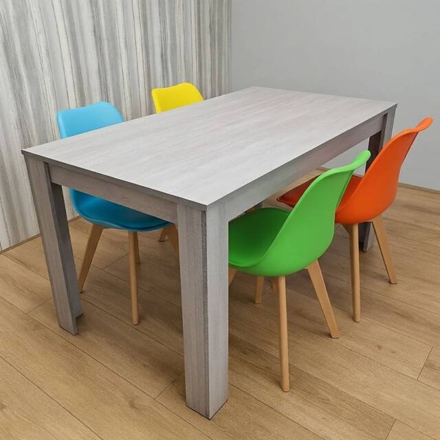 KOSY KOALA Grey Dining Table Set with 4 Mix Chairs Kitchen Dining Furniture Set - image 1