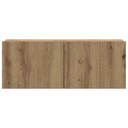 Berkfield Home Wall Mounted TV cabinets 8 pcs Artisan Oak Engineered Wood in Brown - thumbnail 5