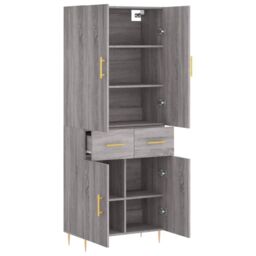 Berkfield Home Highboard Grey Sonoma 69.5x34x180 cm Engineered Wood - thumbnail 4