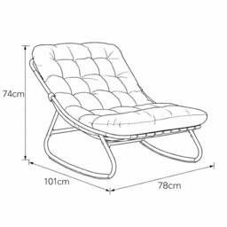 Artemis Home Softrock Outdoor Rocking Chair in Natural - thumbnail 2