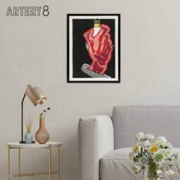 "Artery8 Advertising design for Lamps Reijer Stolk Framed Canvas Wall Art Print in Black - Size: W12"" x H16""" - thumbnail 3