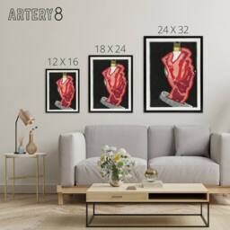 "Artery8 Advertising design for Lamps Reijer Stolk Framed Canvas Wall Art Print in Black - Size: W12"" x H16""" - thumbnail 4