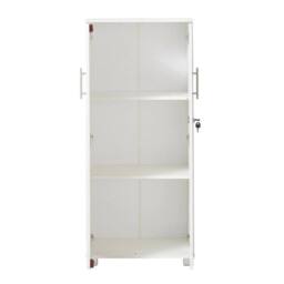 FLAVORA Storage Cabinet 2-Door Locking Office Filing Cabinet in White - Size: 0.6m2 - thumbnail 3