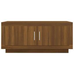 Berkfield Home Decorative Coffee Table Brown Oak 102x50x45 cm Engineered Wood - Size: 102 x 50 x 45 cm - thumbnail 5