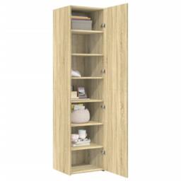 Berkfield Home Highboard Sonoma Oak 45x42.5x185 cm Engineered Wood in Brown - thumbnail 3