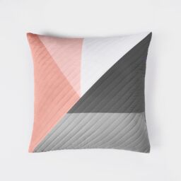 OHS 2 Pack Geometric Pinsonic Cushion Covers - 45 x 45cm in Pink - Size: 45 cm x 45 cm - thumbnail 3