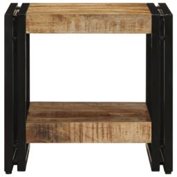 Berkfield Home Coffee Table 40x50x38 cm Solid Rough Wood Mango in Brown - Size: 40 x 50 x 38 cm - thumbnail 4