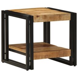 Berkfield Home Coffee Table 40x50x38 cm Solid Rough Wood Mango in Brown - Size: 40 x 50 x 38 cm - thumbnail 1