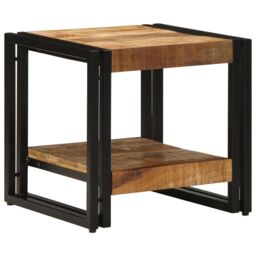 Berkfield Home Coffee Table 40x50x38 cm Solid Rough Wood Mango in Brown - Size: 40 x 50 x 38 cm - thumbnail 3