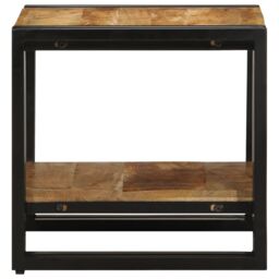 Berkfield Home Coffee Table 40x50x38 cm Solid Rough Wood Mango in Brown - Size: 40 x 50 x 38 cm - thumbnail 5