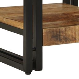 Berkfield Home Coffee Table 40x50x38 cm Solid Rough Wood Mango in Brown - Size: 40 x 50 x 38 cm - thumbnail 8
