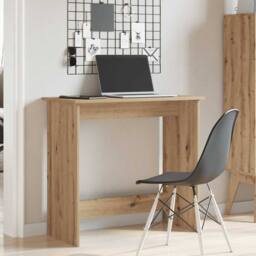 Berkfield Home Decorative Desk Artisan Oak 80x40x75 cm Engineered Wood in Brown - Size: 80 x 40 x 75 cm - thumbnail 1