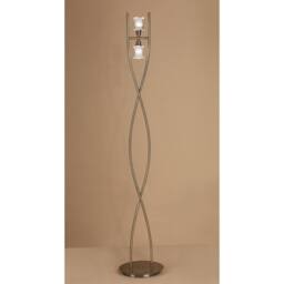 Netlighting Alaska Floor Light G9 2 Light G9 Antique Brass NOT LEDCFL Compatible in Gold - thumbnail 2
